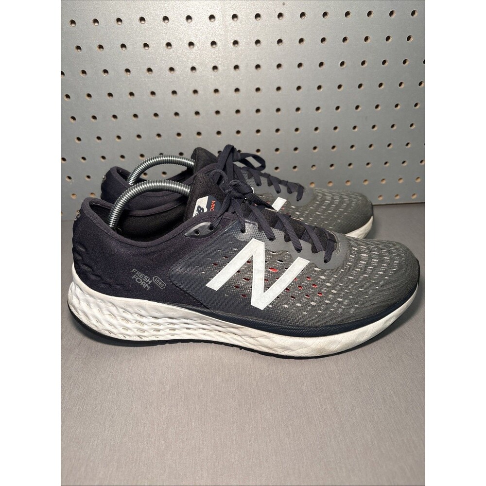 New Balance Fresh Foam 1080v9 Mens Sz 12 Running Shoes Gray Blue Sneakers READ